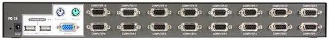 Alt view image 4 of 5 - TRENDnet 16-Port Rack Mount USB KVM Switch, VGA and USB Connection, Supports USB and PS/2, Auto-Scan, Device Monitoring, Audible Feedback, Plug and Play, Hot Pluggable, Rack Mountable, Black, TK-1603R