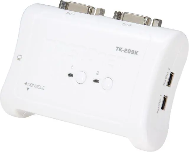 Main image of TRENDnet 2-Port USB KVM Switch and Cable Kit with Audio, Manage Two PCs, USB 1.1, Hot-Plug, Auto-Scan, Hot-Keys, Windows & Linux Compliant, TK-209K