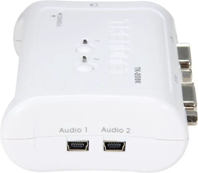Alt view image 3 of 8 - TRENDnet 2-Port USB KVM Switch and Cable Kit with Audio, Manage Two PCs, USB 1.1, Hot-Plug, Auto-Scan, Hot-Keys, Windows & Linux Compliant, TK-209K