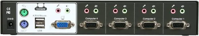Alt view image 4 of 5 - TRENDnet TK-423K 4-Port USB PS/2 Audio KVM Switch Kit
