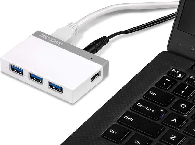 Alt view image 3 of 7 - TRENDnet 4-Port USB 3.0 Ultra-Mini Hub, 1M (3ft. USB 3.0 cable), Up to 5Gbps, Power Adapter Included, Plug &Play, Backwards Compatibility with USB 2.0/USB 1.1, TU3-H4