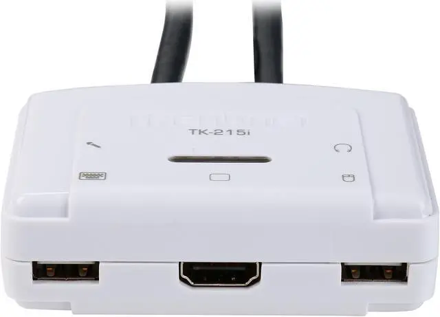 Alt view image 2 of 6 - TRENDnet 2-Port HDMI KVM Switch, Control 2 Computers With One Set Of Console Controls, Full HD 1080P, HDMI And 3.5 mm Analog Audio, Monitor Switch, Windows And Mac KVM Switch Software, White, TK-215I
