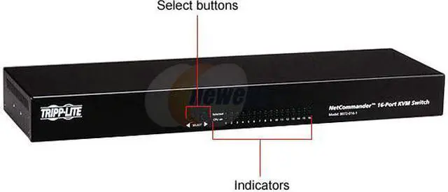 Alt view image 2 of 3 - Tripp Lite 16-Port Cat5 KVM Switch 1U Rack-Mount (B072-016-1)