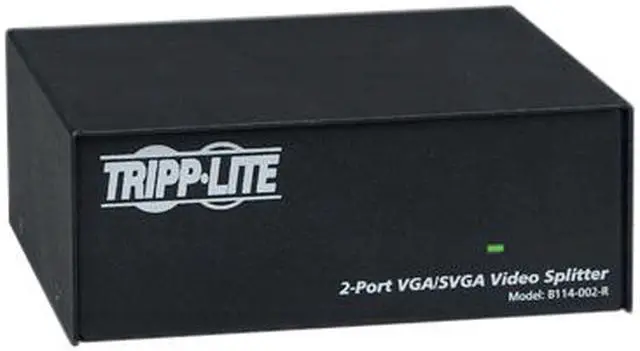 Alt view image 2 of 3 - Tripp Lite VGA/SVGA 350MHz Video Splitter - 2 Port (HD15 M/2xF) B114-002-R B114-002-R