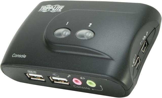 TRIPP LITE B004-VUA2-K-R 2-Port Compact USB KVM Switch w/Audio and