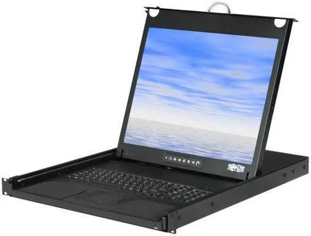 Alt view image 12 of 16 - Tripp Lite Rack Mount KVM Console, 19 in. LCD Display Monitor, 1U, with Touch Pad (B021-000-19)