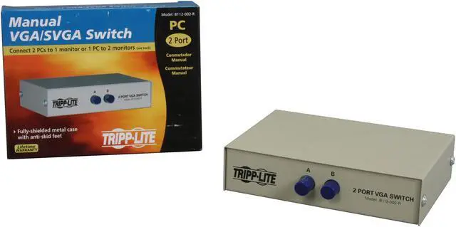 Alt view image 3 of 3 - Tripp Lite 2 Position VGA/SVGA Manual Switch B112-002-R