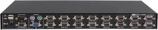 Alt view image 3 of 5 - Tripp Lite 16-Port 1U Rack-Mount USB/PS2 KVM Switch with On-Screen Display (B042-016)