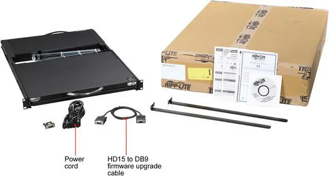 Alt view image 8 of 7 - Tripp Lite 16-Port 1U Rack-Mount Console KVM Switch with 19-in. LCD, PS/2 or USB, VGA, TAA (B040-016-19)