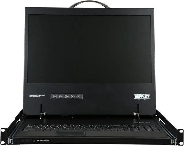 Alt view image 3 of 8 - Tripp Lite 1U Rack-Mount Console with 19-in. LCD, PS/2 or USB, Short-Depth (B021-000-19-SH)
