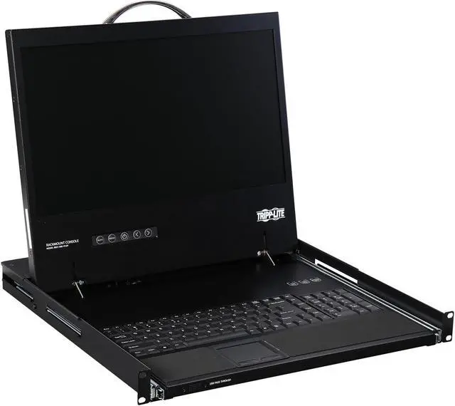 Alt view image 4 of 8 - Tripp Lite 1U Rack-Mount Console with 19-in. LCD, PS/2 or USB, Short-Depth (B021-000-19-SH)