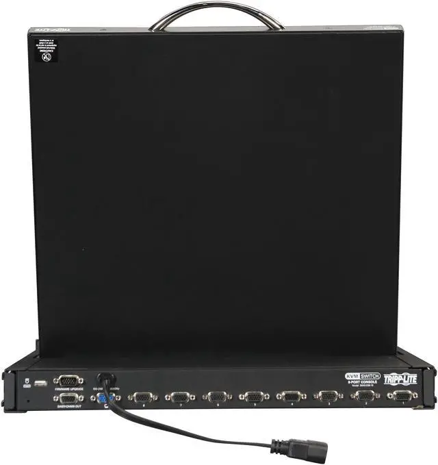 Alt view image 5 of 9 - Tripp Lite Rack Mount Console KVM Switch, NetController 8-Port 1U KVM Console, 19 in. LCD Display Monitor (B040-008-19)