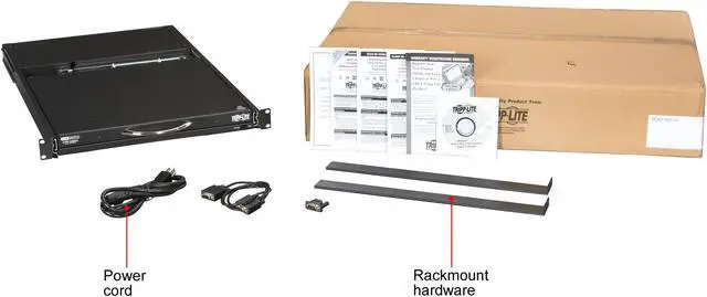 Alt view image 9 of 9 - Tripp Lite Rack Mount Console KVM Switch, NetController 8-Port 1U KVM Console, 19 in. LCD Display Monitor (B040-008-19)