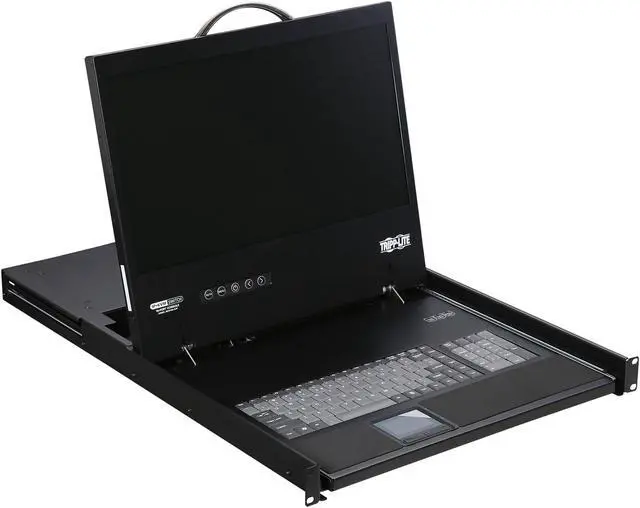 Alt view image 3 of 8 - Tripp Lite 16-Port Cat5 1U Rack-Mount 1+1 User Console KVM Switch with 19-in. LCD and IP Remote Access (B070-016-19-IP)