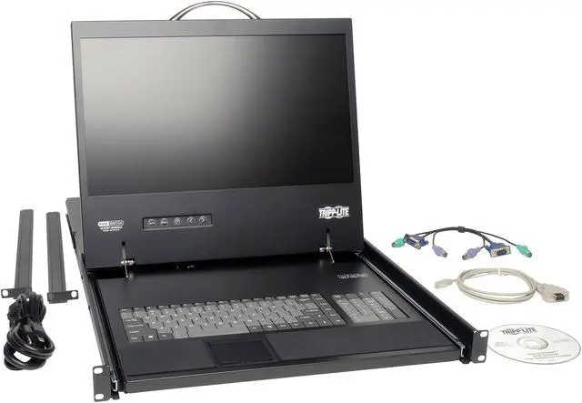 Alt view image 8 of 8 - Tripp Lite 16-Port Cat5 1U Rack-Mount Console KVM Switch with 19-in. LCD, TAA (B070-016-19)