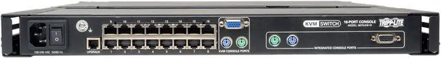 Alt view image 2 of 8 - Tripp Lite 16-Port Cat5 1U Rack-Mount Console KVM Switch with 19-in. LCD, TAA (B070-016-19)