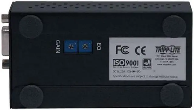 Alt view image 3 of 3 - Tripp Lite VGA + Audio over Cat5 Receiver B132-100A