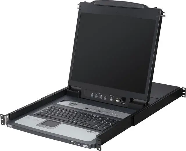 Main image of Tripp Lite 8-Port 1U Rack-Mount Console KVM Switch with 19-in. LCD + 8 PS2/USB Combo Cables (B020-U08-19-K)