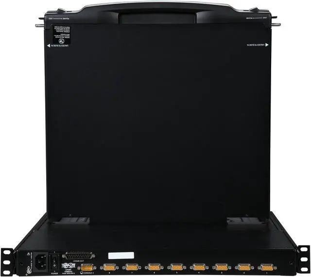 Alt view image 6 of 8 - Tripp Lite 8-Port 1U Rack-Mount Console KVM Switch with 19-in. LCD + 8 PS2/USB Combo Cables (B020-U08-19-K)