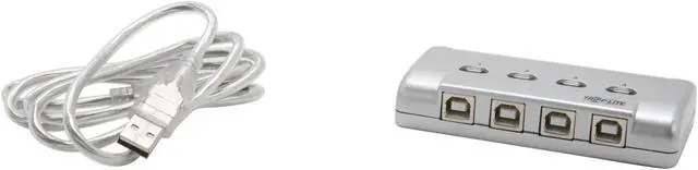 Alt view image 6 of 7 - Tripp Lite 4-Port USB 2.0 Hi-Speed Printer / Peripheral Sharing Switch (U215-004-R)