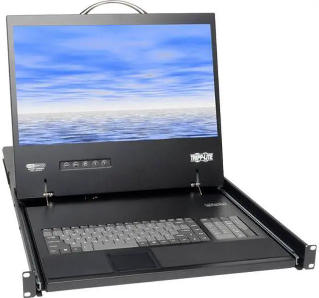 Main image of Tripp Lite NetCommander 8-Port Cat5 1U Rack-Mount Console KVM Switch with 19-in. LCD (B070-008-19)