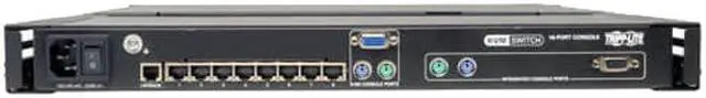 Alt view image 2 of 7 - Tripp Lite NetCommander 8-Port Cat5 1U Rack-Mount Console KVM Switch with 19-in. LCD (B070-008-19)