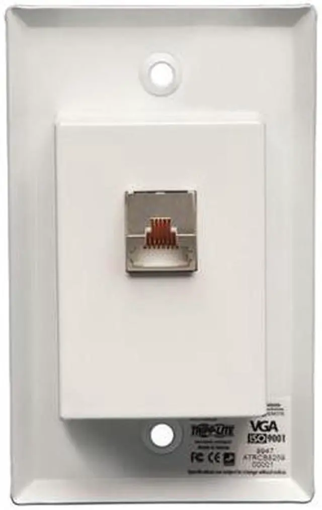 Alt view image 2 of 3 - Tripp Lite B132-100A-WP-1 VGA + Audio over Cat5 Receiver - RJ45-type Wallplate