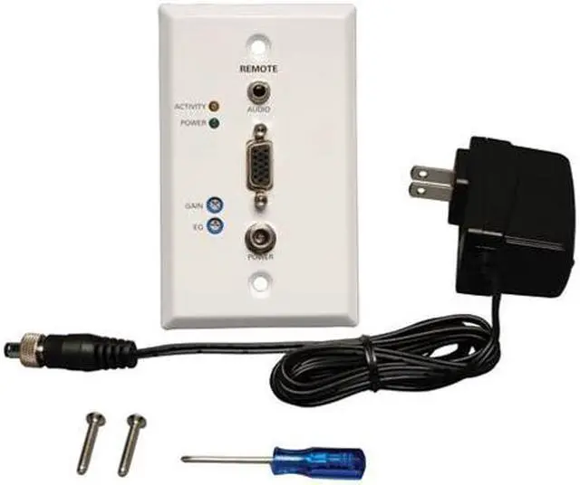 Alt view image 3 of 3 - Tripp Lite B132-100A-WP-1 VGA + Audio over Cat5 Receiver - RJ45-type Wallplate