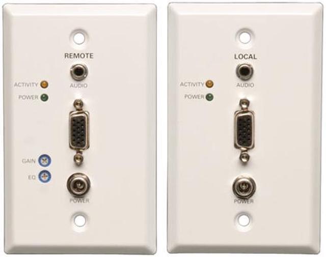 Main image of Tripp Lite B130-101A-WP-1 VGA+Audio over Cat5 (RJ45 Type) Extender Wallplate Kit (Transmitter + Receiver)
