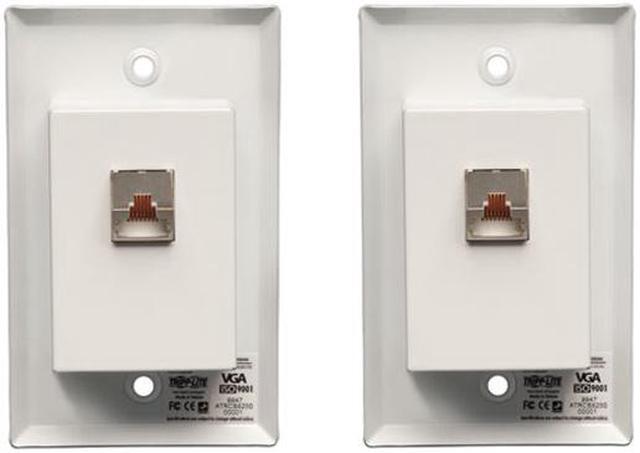 Alt view image 2 of 3 - Tripp Lite B130-101A-WP-1 VGA+Audio over Cat5 (RJ45 Type) Extender Wallplate Kit (Transmitter + Receiver)