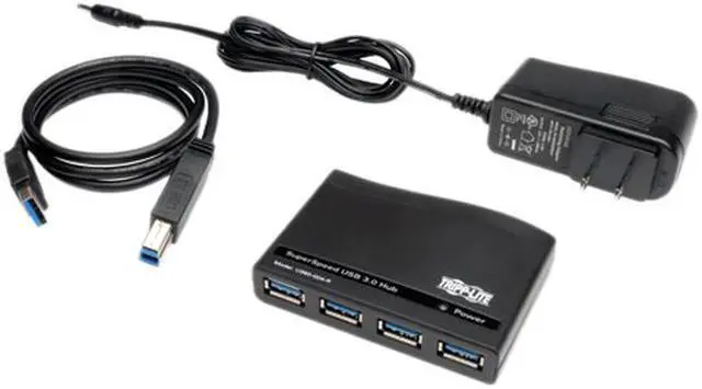 Alt view image 3 of 3 - Tripp Lite U360-004-R USB 3.0 SuperSpeed 4-Port Hub