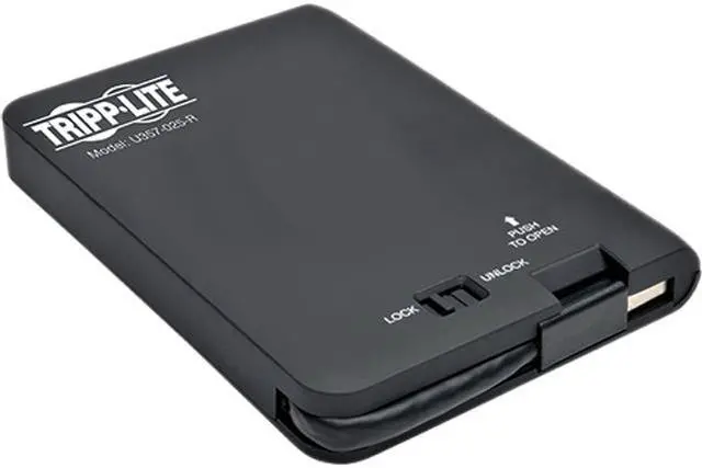 Main image of Tripp Lite USB 3.0 SuperSpeed External 2.5" SATA III Hard Drive Enclosure with Built-in Cable (U357-025-R)