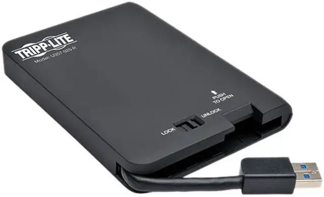 Alt view image 2 of 5 - Tripp Lite USB 3.0 SuperSpeed External 2.5" SATA III Hard Drive Enclosure with Built-in Cable (U357-025-R)