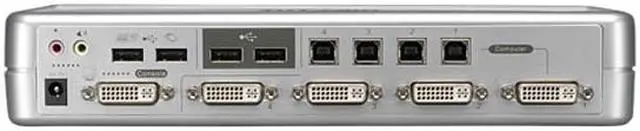 Alt view image 3 of 4 - Tripp Lite B004-DUA4-K-R 4-Port Compact DVI/USB KVM Switch w/Audio and Cables