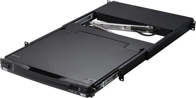 Alt view image 7 of 8 - Tripp Lite 8-Port 1U Rack-Mount Console KVM Switch with 19-in. LCD + 8 PS2/USB Combo Cables; TAA Compliant (B020-U08-19KTAA)