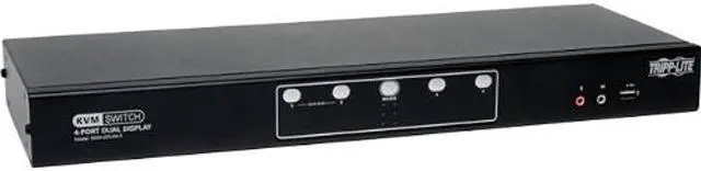 Main image of Tripp Lite 4-Port Dual Monitor DVI KVM Switch with Audio and USB 2.0 Hub, Cables included
