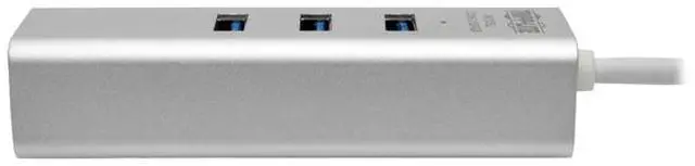 Alt view image 4 of 7 - Tripp Lite USB 3.0 SuperSpeed to Gigabit Ethernet (GbE) NIC Network Adapter with 3 Port USB 3.0 Hub, USB Type-A (U336-U03-GB)