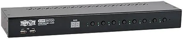 Main image of Tripp Lite 8-Port 1U Rackmount DVI / USB KVM Switch with Audio and 2-Port USB Hub