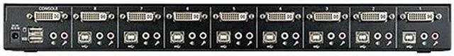 Alt view image 3 of 7 - Tripp Lite 8-Port 1U Rackmount DVI / USB KVM Switch with Audio and 2-Port USB Hub