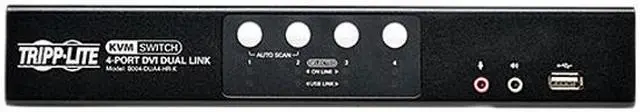 Alt view image 2 of 7 - Tripp Lite 4-Port DVI Dual-Link / USB KVM Switch w/ Audio and Cables