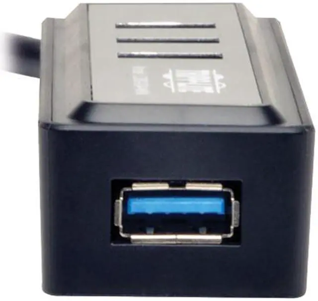 Alt view image 4 of 6 - Tripp Lite U360-004-MINI Portable 4-Port USB 3.0 Superspeed Mini Hub w/ Built In Cable