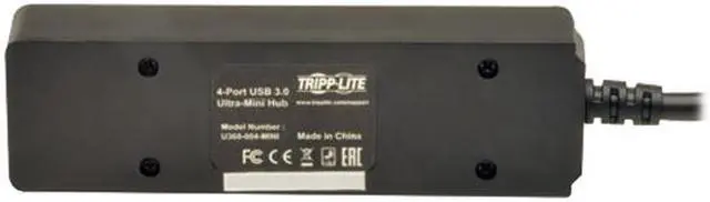 Alt view image 6 of 6 - Tripp Lite U360-004-MINI Portable 4-Port USB 3.0 Superspeed Mini Hub w/ Built In Cable