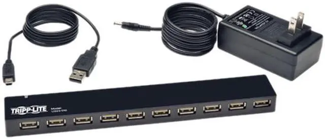 Alt view image 8 of 8 - Tripp Lite 10-Port USB 2.0 Hi-Speed Hub (U223-010)