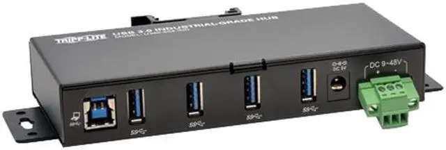 Alt view image 2 of 9 - TRIPP.LITE U360-004-IND 4-Port Industrial USB 3.0 SuperSpeed Hub 15KV ESD Immunity Metal