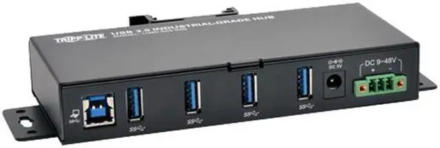 Alt view image 3 of 9 - TRIPP.LITE U360-004-IND 4-Port Industrial USB 3.0 SuperSpeed Hub 15KV ESD Immunity Metal