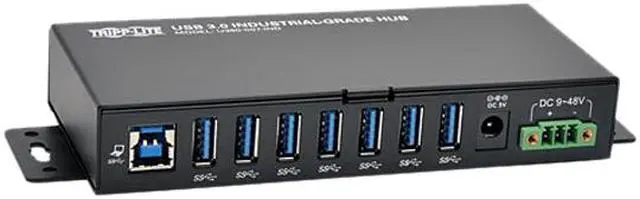 Alt view image 3 of 8 - TRIPP.LITE U360-007-IND 7-Port Industrial USB 3.0 SuperSpeed Hub 20KV ESD Immunity Metal