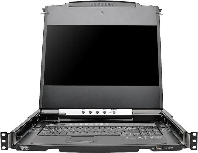Alt view image 2 of 5 - Tripp Lite 8-Port Rack-Mount Console HDMI KVM Switch with 17" LCD and IP Remote Access, Dual Rail (B030-008-17-IP)