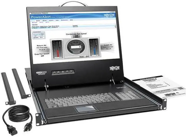 Alt view image 4 of 4 - Tripp Lite 16-Port 1U Rack Console IP KVM Switch 2+1 Users w/ 19in. Screen (B070-016-19-IP2)