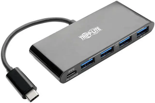Main image of Tripp Lite 4-Port USB 3.1 Hub, 4x USB-A, Thunderbolt 3—PD Charging, Black (U460-004-4AB-C)