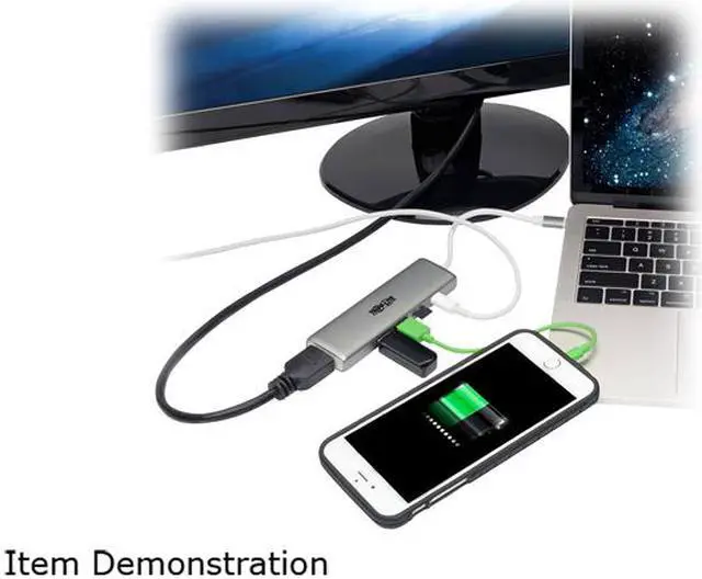 Alt view image 6 of 6 - Tripp Lite USB C Docking Station 4k @ 30Hz w/USB Hub HDMI Micro SD Charging (U442-DOCK10-S)